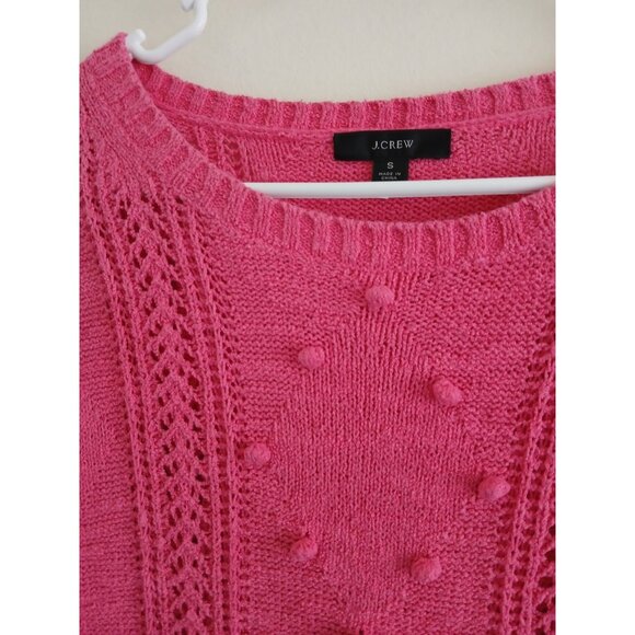 J. Crew Womens S Pink Textured Bobble Knit Sweater Top Preppy Chic Whimsical - Picture 3 of 7
